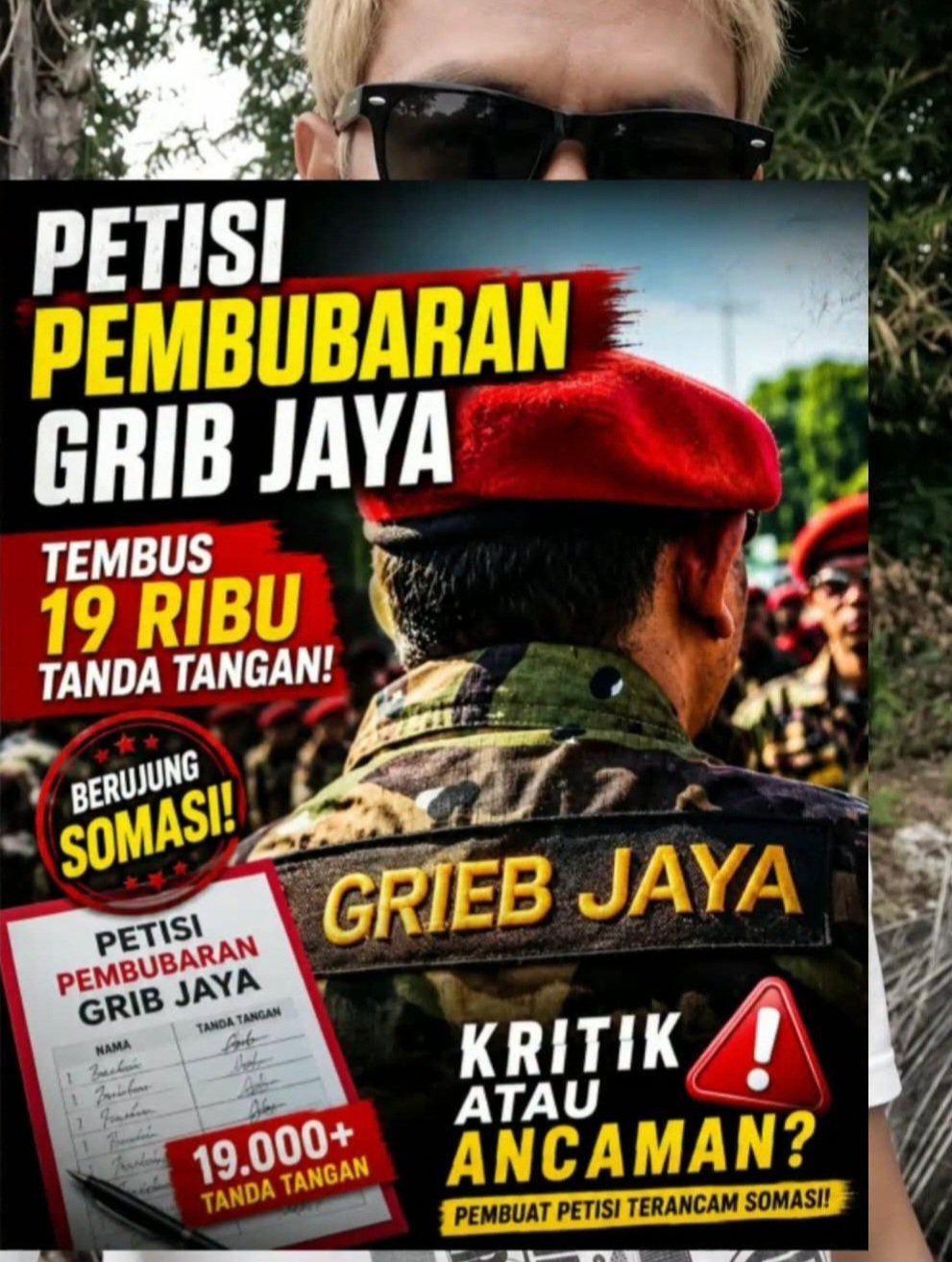 Petisi Pembubaran GRIB Jaya Tembus 19 Ribu Tanda Tangan, Kini Berujung Somasi Pembuat Petisi