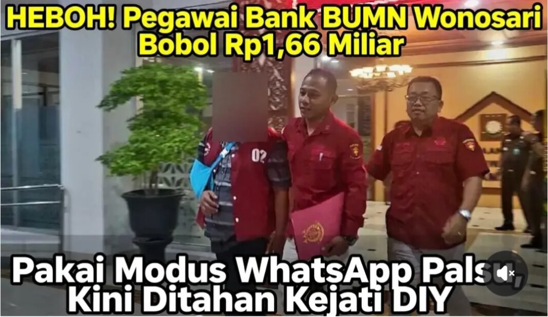 Pegawai Bank BUMN Wonosari Bobol Rp1,66 Miliar Kini Ditahan Kejati DIY
