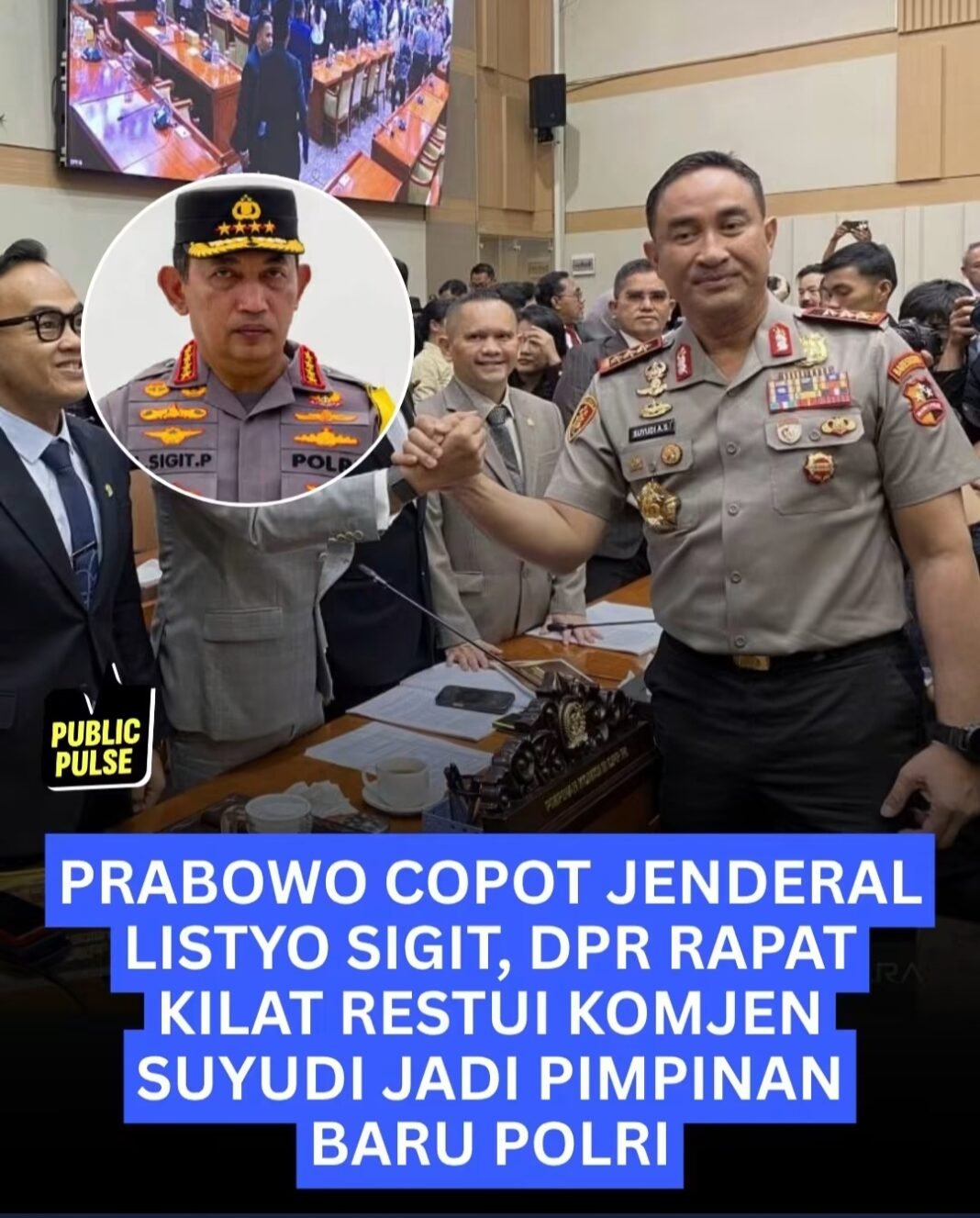 Prabowo Copot Jenderal Listyo Sigit, DPR Rapat Kilat Restui Komjen Suyudi Jadi Pimpinan Baru Polri